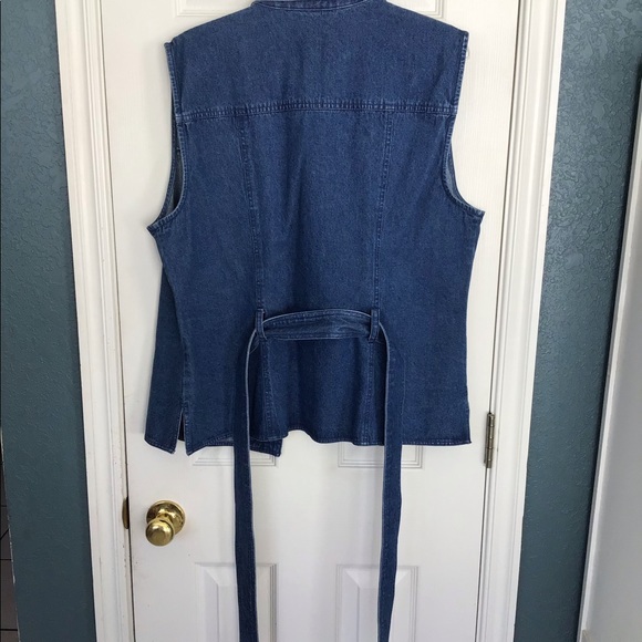 Women’s Stonebridge Two-piece Denim & Cotton Set with Wrap-Around Skirt - Picture 5 of 16